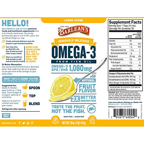 Omega Swirl Fish Oil Lemon Zest 16 fl.oz Omega Swirl Fish Oil Lemon Zest 16 fl.oz
