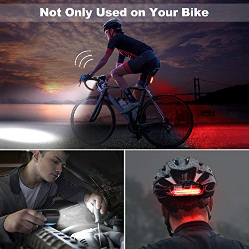 OMERIL Luz Bicicleta Recargable USB, Linterna Bicicleta Impermeable con Luz Bicicleta Delantera, Campana y Luz Trasera Bicicleta, Luz LED Bicicleta para Carretera y Montaña - Seguridad para la Noche