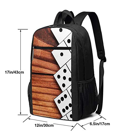 OMNVEQ Mochila Escolares Fichas de dominó, Mochila Tipo Casual para Niñas Niños Hombre Mujer Mochila para Ordenador Portátil Viaje