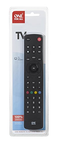 One For All URC1210 - Control remoto universal para todo tipo de TVs, Negro One For All URC1210 - Control remoto universal para todo tipo de TVs, Negro