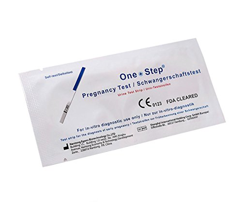 One Step - Pack de 5 pruebas de embarazo 10 mIU/ml - Envío discreto - Ancho de tira a escoger (Tira ancha)