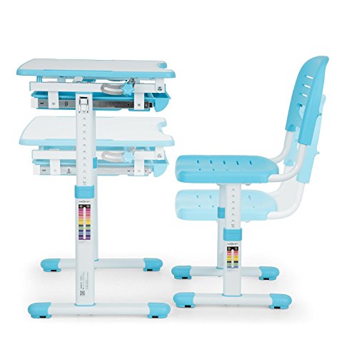 oneConcept Tommi Juego Escritorio Infantil • Mesa y Silla • Azul