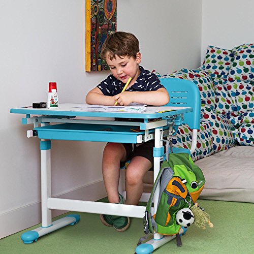 oneConcept Tommi Juego Escritorio Infantil • Mesa y Silla • Azul