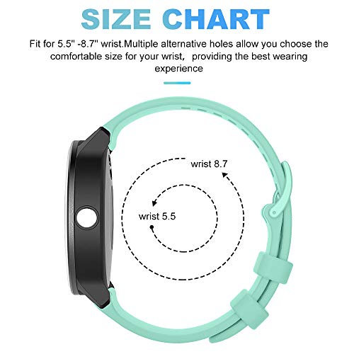 Onedream Correas Compatible para Garmin Vivoactive 3 Vivomove, Pulsera de Repuesto Band Deportivo Correa del Reloj Silicona Accesorios 20mm para Hombre y Mujer, Verde Azulado (Sin Reloj) Onedream Correas Compatible para Garmin Vivoactive 3 Vivomove, Pulsera de Repuesto Band Deportivo Correa del Reloj Silicona Accesorios 20mm para Hombre y Mujer, Verde Azulado (Sin Reloj)