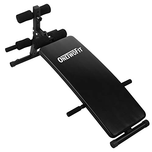 OneTwoFit Banco en forma de Arco para Abdominales Banco Inclinado Tablero inclinado Equipo de Entrenamiento Ajustable para Tonificación y Entrenamiento de fuerza OT085