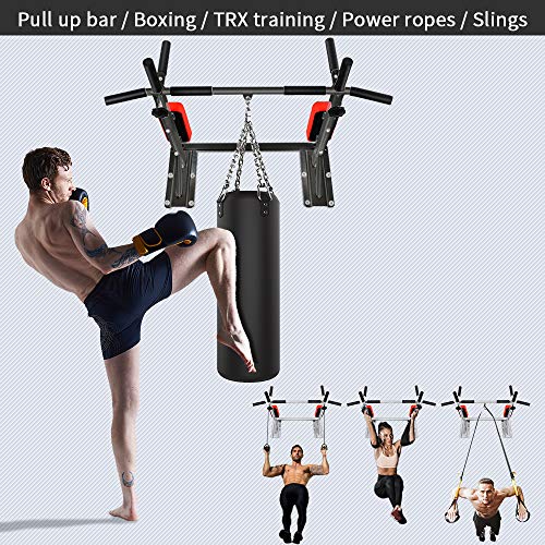ONETWOFIT Barras de dominadas, Montaje en la Pared Barra de Ejercicios para la Espalda OT066R ONETWOFIT Barras de dominadas, Montaje en la Pared Barra de Ejercicios para la Espalda OT066R