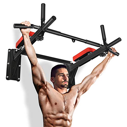ONETWOFIT Barras de dominadas, Montaje en la Pared Barra de Ejercicios para la Espalda OT066R ONETWOFIT Barras de dominadas, Montaje en la Pared Barra de Ejercicios para la Espalda OT066R