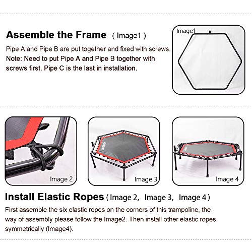 ONETWOFIT Trampolín, Trampolín Profesional Fitness de 48 Pulgadas con Mango Ajustable para Uso en Exteriores e Interiores, Adecuado para Adultos Fitness, Capacidad de Peso: 150 kg OT088 ONETWOFIT Trampolín, Trampolín Profesional Fitness de 48 Pulgadas con Mango Ajustable para Uso en Exteriores e Interiores, Adecuado para Adultos Fitness, Capacidad de Peso: 150 kg OT088