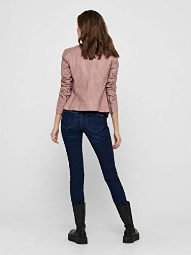 ONLY onlAVA FAUX LEATHER BIKER OTW NOOS, Chaqueta Mujer, Rosa (Ash Rose), 34 ONLY onlAVA FAUX LEATHER BIKER OTW NOOS, Chaqueta Mujer, Rosa (Ash Rose), 34