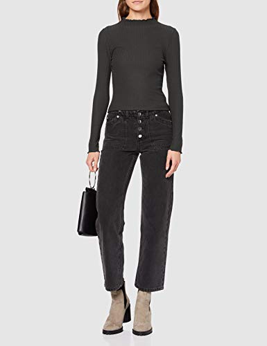 Only Onlemma L/s High Neck Top Jrs Camisa Manga Larga, Negro (Black Black), Large para Mujer Only Onlemma L/s High Neck Top Jrs Camisa Manga Larga, Negro (Black Black), Large para Mujer
