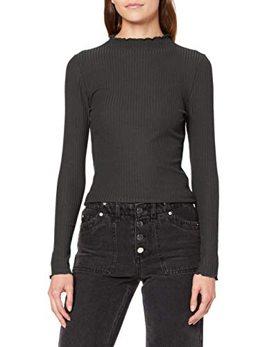 Only Onlemma L/s High Neck Top Jrs Camisa Manga Larga, Negro (Black Black), Large para Mujer Only Onlemma L/s High Neck Top Jrs Camisa Manga Larga, Negro (Black Black), Large para Mujer