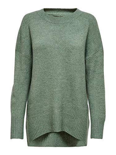 Only ONLNANJING L/S Pullover KNT Noos Suter Pulver, Bálsamo Verde, M para Mujer