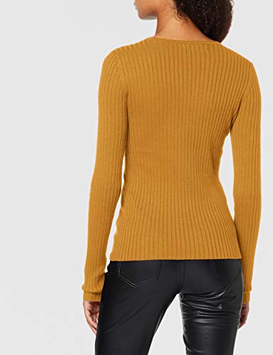 Only Onlnatalia L/s Rib Pullover Knt Noos suéter, Amarillo (Harvest Gold Harvest Gold), Medium para Mujer