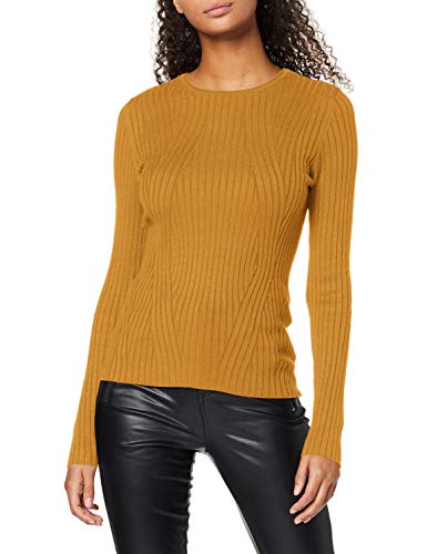 Only Onlnatalia L/s Rib Pullover Knt Noos suéter, Amarillo (Harvest Gold Harvest Gold), Medium para Mujer