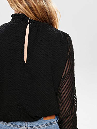 Only Onlnew Kayla L/s Top Wvn Blusa, Negro (Black Black), Large (Talla del Fabricante: 40) para Mujer Only Onlnew Kayla L/s Top Wvn Blusa, Negro (Black Black), Large (Talla del Fabricante: 40) para Mujer