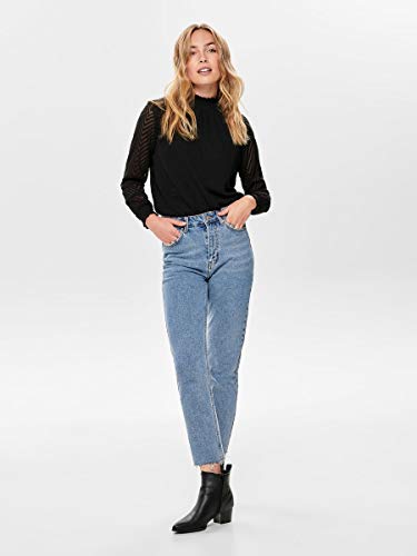 Only Onlnew Kayla L/s Top Wvn Blusa, Negro (Black Black), Large (Talla del Fabricante: 40) para Mujer Only Onlnew Kayla L/s Top Wvn Blusa, Negro (Black Black), Large (Talla del Fabricante: 40) para Mujer