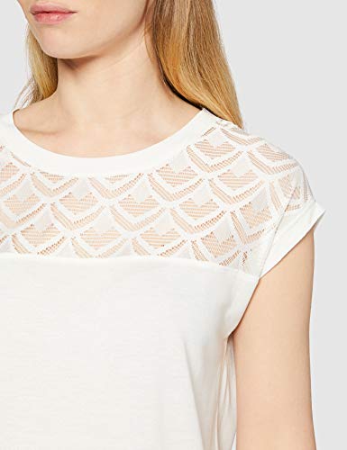 Only Onlnicole S/s Mix Top Noos Camiseta, Blanco (Cloud Dancer Cloud Dancer), Medium para Mujer Only Onlnicole S/s Mix Top Noos Camiseta, Blanco (Cloud Dancer Cloud Dancer), Medium para Mujer