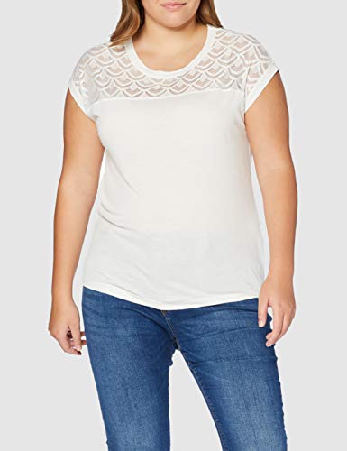 Only Onlnicole S/s Mix Top Noos Camiseta, Blanco (Cloud Dancer Cloud Dancer), Medium para Mujer Only Onlnicole S/s Mix Top Noos Camiseta, Blanco (Cloud Dancer Cloud Dancer), Medium para Mujer