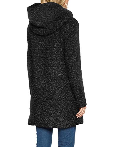 Only Onlsedona Boucle Wool Coat Otw Noos Abrigo, Negro (Black Detail:Melange), 38 (Talla del fabricante: Small) para Mujer