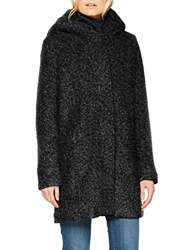 Only Onlsedona Boucle Wool Coat Otw Noos Abrigo, Negro (Black Detail:Melange), 38 (Talla del fabricante: Small) para Mujer