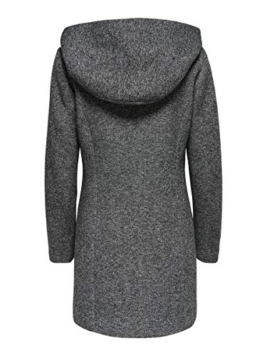 Only onlSEDONA Light Coat OTW Noos Abrigo, Gris (Dark Grey Melange), 40 (Talla del Fabricante: Large) para Mujer