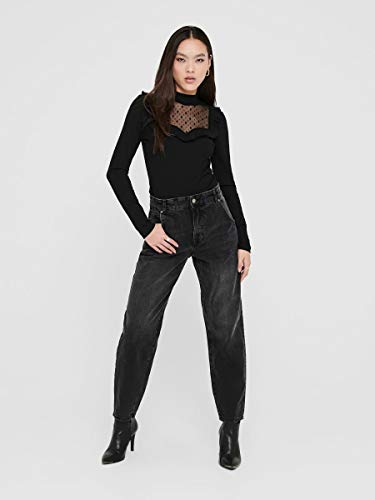 Only ONLTROY Life HW Carrot A DNM Jeans Dot Pantalón, Dark Grey Denim, M/32 para Mujer Only ONLTROY Life HW Carrot A DNM Jeans Dot Pantalón, Dark Grey Denim, M/32 para Mujer