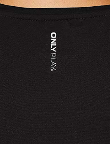 Only Onpaubree SS Loose Training tee-Opus Camisa Deportiva, Negro (Black Black), Small para Mujer