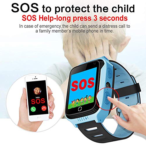 ONMet - Reloj inteligente con cámara para niños, con rastreador GPS, linterna, juego de mate, llamada SOS, chateo de voz, monitor remoto antipérdida para niños ONMet - Reloj inteligente con cámara para niños, con rastreador GPS, linterna, juego de mate, llamada SOS, chateo de voz, monitor remoto antipérdida para niños