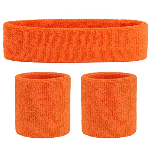 ONUPGO Set de muñequeras Deportivas Set de muñequeras con Banda de sujeción Bandas para Sudar Wristband Ejercicio atlético Baloncesto Muñequera y Bandas para la Cabeza