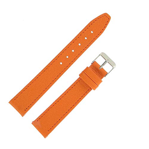 OnWatch Sevilla - Reloj de pulsera de piel de búfalo, 18 mm, color naranja
