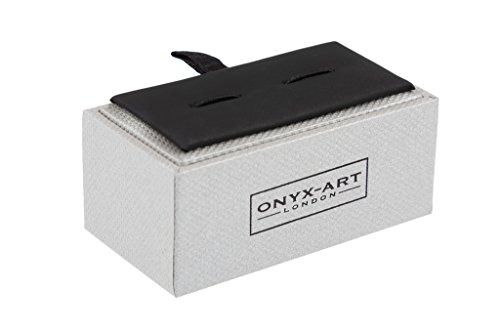 Onyx Art mancuerna de par - barco de vela en caja de regalo CK640 Onyx Art mancuerna de par - barco de vela en caja de regalo CK640