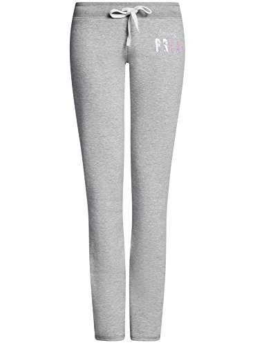 oodji Ultra Mujer Pantalones de Punto con Cordones, Gris, ES 38 / S oodji Ultra Mujer Pantalones de Punto con Cordones, Gris, ES 38 / S