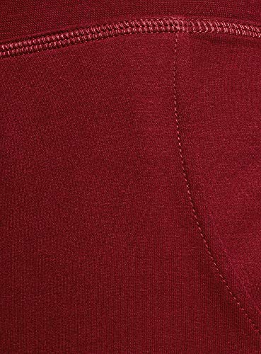 oodji Ultra Mujer Pantalones de Punto con Cordones, Rojo, XXS oodji Ultra Mujer Pantalones de Punto con Cordones, Rojo, XXS