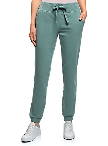 oodji Ultra Mujer Pantalones de Punto Deportivos, Verde, XS oodji Ultra Mujer Pantalones de Punto Deportivos, Verde, XS