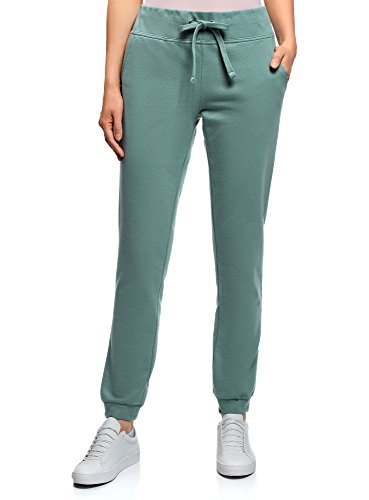 oodji Ultra Mujer Pantalones de Punto Deportivos, Verde, XS