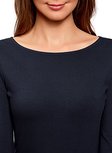 oodji Ultra Mujer Vestido de Punto Ajustado, Azul, ES 36 / XS oodji Ultra Mujer Vestido de Punto Ajustado, Azul, ES 36 / XS