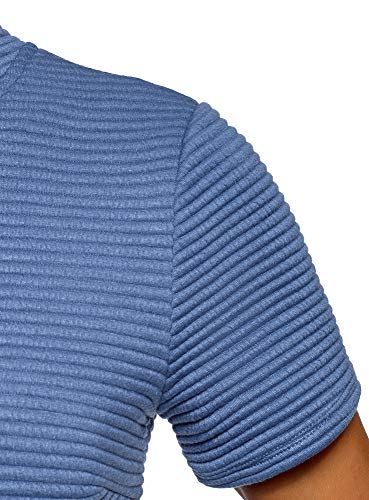oodji Ultra Mujer Vestido de Tejido Texturizado con Parte Inferior Acampanada, Azul, ES 36 / XS oodji Ultra Mujer Vestido de Tejido Texturizado con Parte Inferior Acampanada, Azul, ES 36 / XS