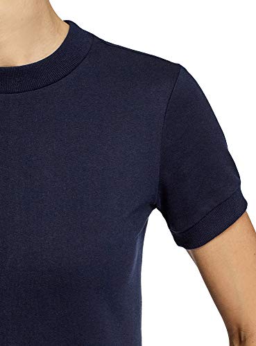 oodji Ultra Mujer Vestido Holgado de Punto, Azul, ES 40 / M oodji Ultra Mujer Vestido Holgado de Punto, Azul, ES 40 / M