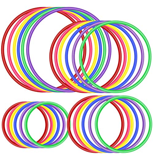 OOTSR 24 pz Anillo de plástico para Juego de Lanzamiento de Anillos, Juegos de práctica de Velocidad y Agilidad, Fiesta, Carnaval, Jardín, Jjuegos al Aire Libre (4 tamaños, 6 Colores) OOTSR 24 pz Anillo de plástico para Juego de Lanzamiento de Anillos, Juegos de práctica de Velocidad y Agilidad, Fiesta, Carnaval, Jardín, Jjuegos al Aire Libre (4 tamaños, 6 Colores)
