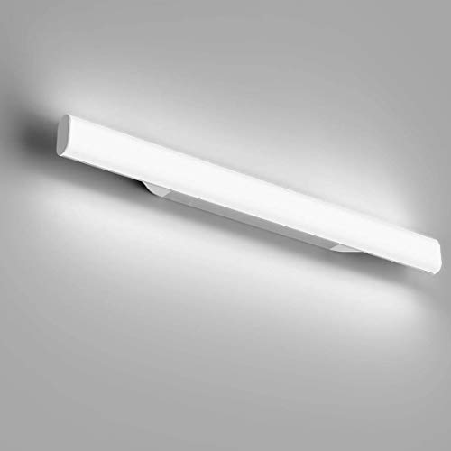 OOWOLF 12W 1200LM 6000K Lámpara LED de Pared, 40cm Lámpara de Espejo Aplique de Baño LED Luz Natural para Espejo Muebles de Maquillaje Aparato Montado en la Pared