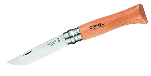 Opinel No. 8 - Navaja (Inoxidable) Natur, ohne Lederband Talla:8