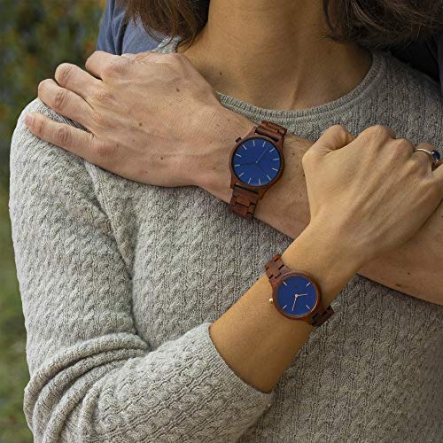 Opis UR-F1 (Sándalo Rojo) Reloj de Madera para Mujer/Reloj de Pulsera de Madera/Reloj Pulsera Vintage para Mujer