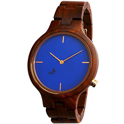 Opis UR-F1 (Sándalo Rojo) Reloj de Madera para Mujer/Reloj de Pulsera de Madera/Reloj Pulsera Vintage para Mujer Opis UR-F1 (Sándalo Rojo) Reloj de Madera para Mujer/Reloj de Pulsera de Madera/Reloj Pulsera Vintage para Mujer