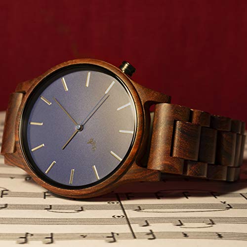 Opis UR-M1 (Sándalo Rojo) Reloj de Madera para Hombre/Reloj de Pulsera de Madera/Reloj Pulsera Vintage para Hombre Opis UR-M1 (Sándalo Rojo) Reloj de Madera para Hombre/Reloj de Pulsera de Madera/Reloj Pulsera Vintage para Hombre