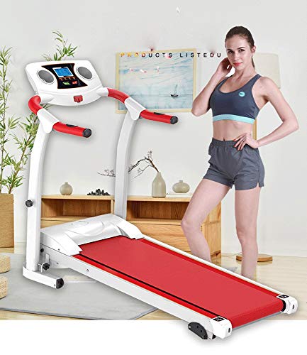 OPNIGHDYMD Plegable Treadmill，Running Máquina para el hogar y la Oficina, Pantalla LCD (Color : Red)