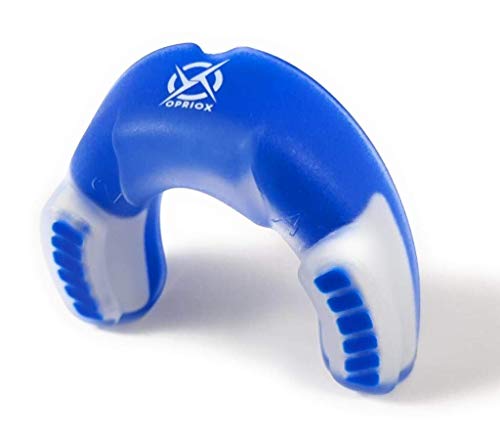 Opriox Protector Bucal Profesional Deportivo, para Boxeo, Rugby, MMA,Muay Thai, Hockey, Judo, Karate Artes Marciales (Azul)