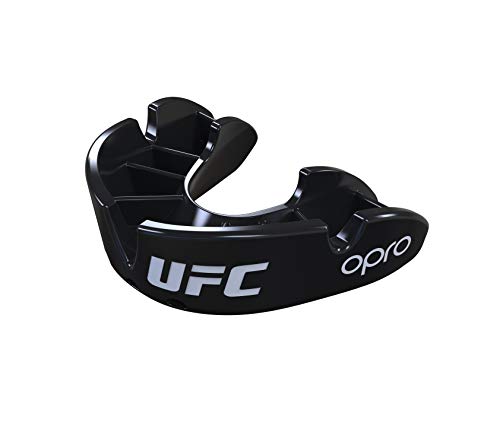 OPRO Protector bucal UFC niños para MMA, Boxeo, BJJ, Karate y Otros Deportes de Combate - 18 Meses de garantía Dental … (Negro, Nivel de Protección: Bronce) OPRO Protector bucal UFC niños para MMA, Boxeo, BJJ, Karate y Otros Deportes de Combate - 18 Meses de garantía Dental … (Negro, Nivel de Protección: Bronce)