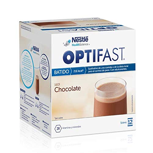 OPTIFAST Batido Chocolate. Estuche de 12 sobres de 55g