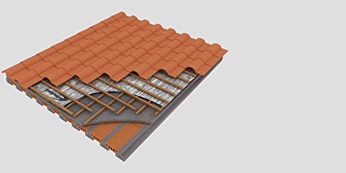 Optimer System - Aislamiento Termico Aluminio Reflexivo multicapa de burbujas de aire - Rollo aislante termico de 42 m², para techo, pared y fachada - RF2 Optimer System - Aislamiento Termico Aluminio Reflexivo multicapa de burbujas de aire - Rollo aislante termico de 42 m², para techo, pared y fachada - RF2