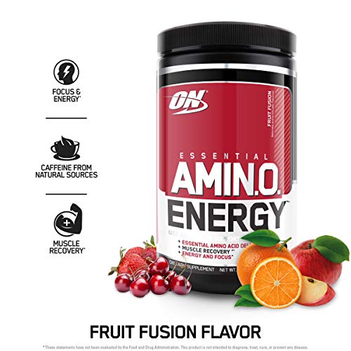 Optimum Nutrition Amino Energy, Fusión de Frutas (Sabor natural y artificial) - 270 gr